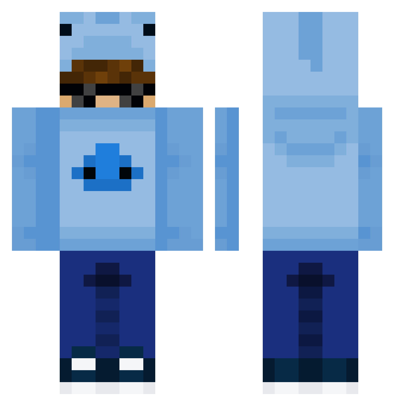 SmerfoPL Minecraft skin, front and back view