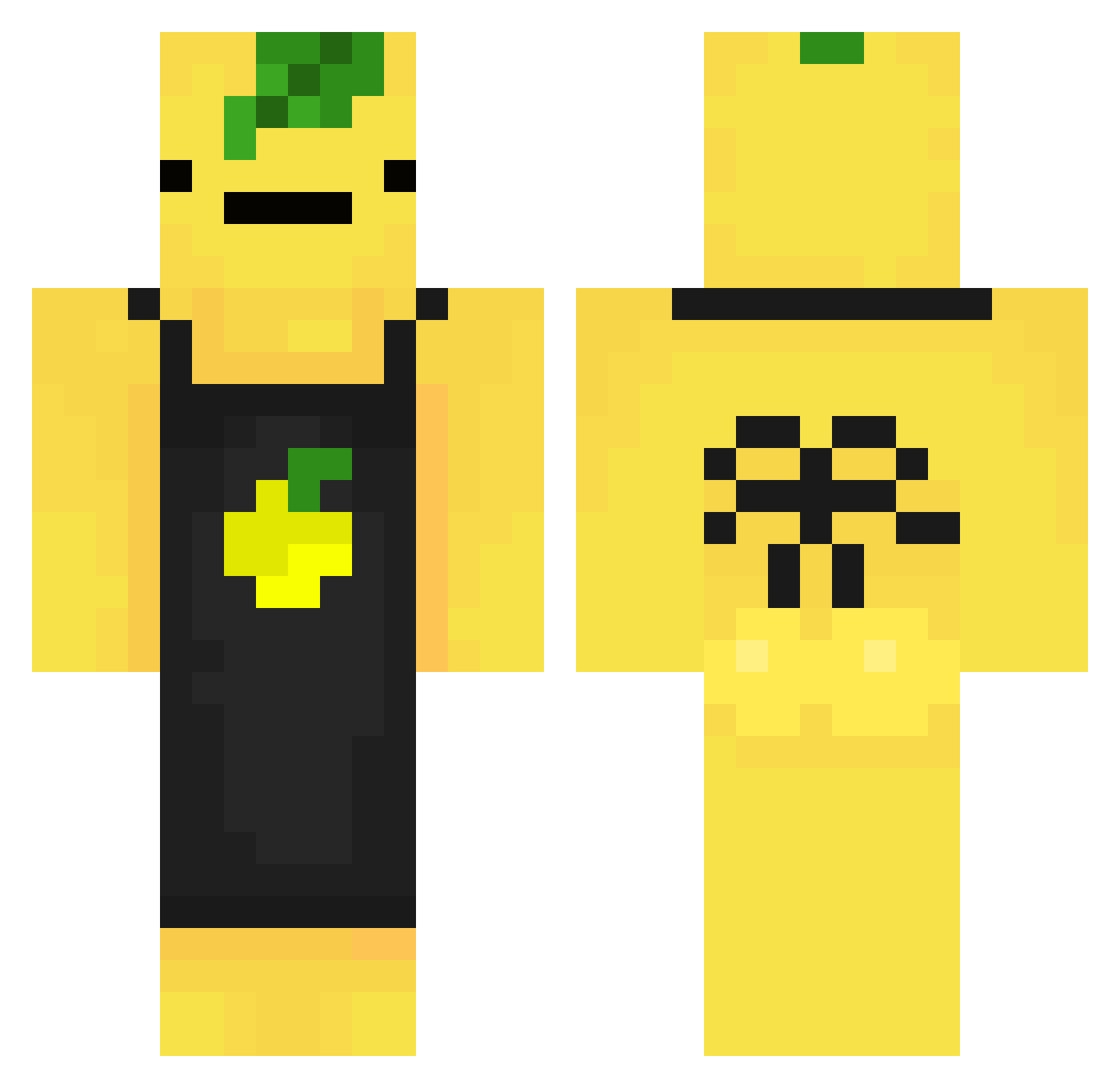 lemonnap Minecraft skin, front and back view