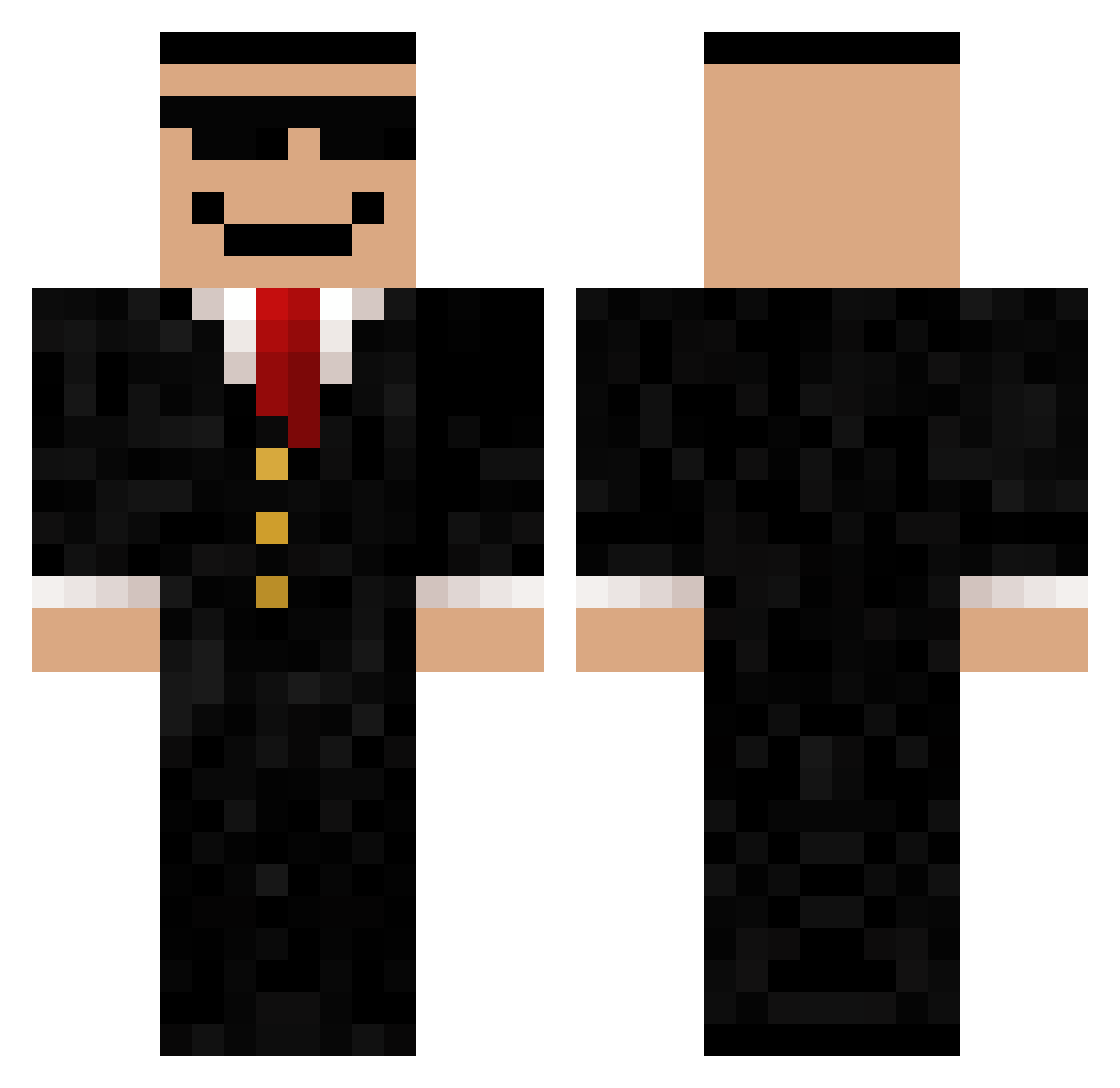t1dfq Minecraft skin, front and back view