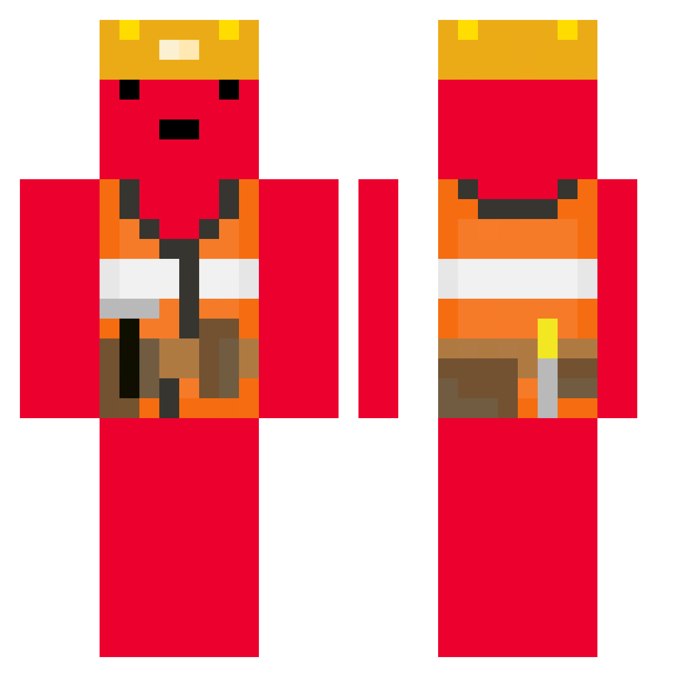 brashki69 Minecraft skin, front and back view