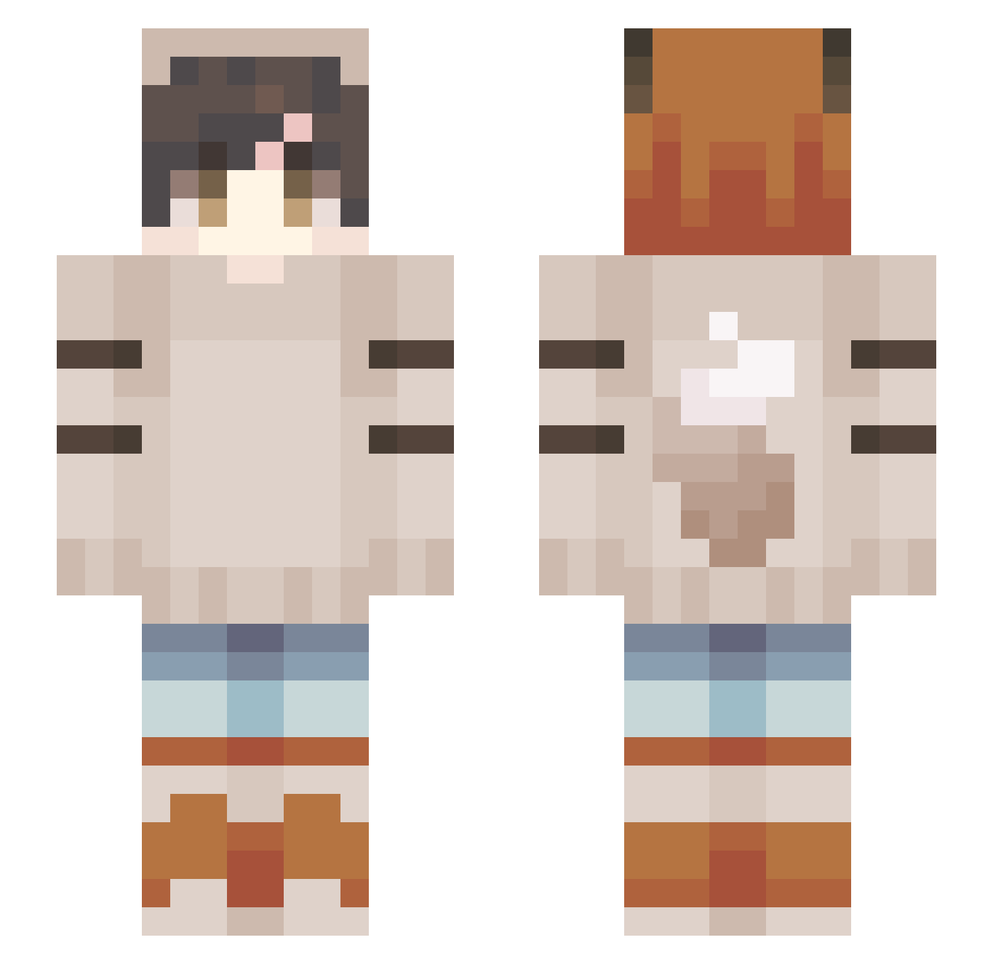 Najee268 Minecraft skin, front and back view