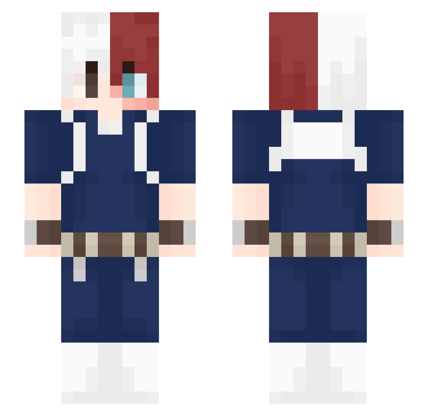 wafflehosh Minecraft skin, front and back view