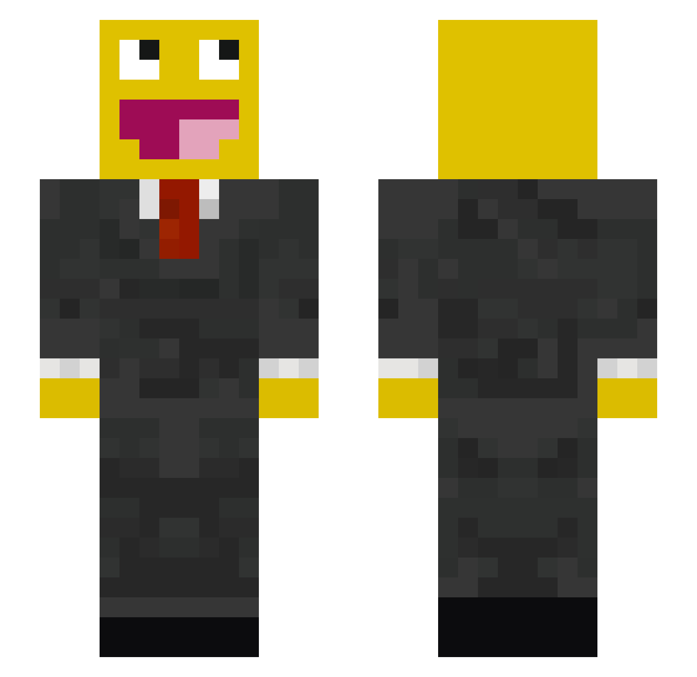 Maksimus10d Minecraft skin, front and back view