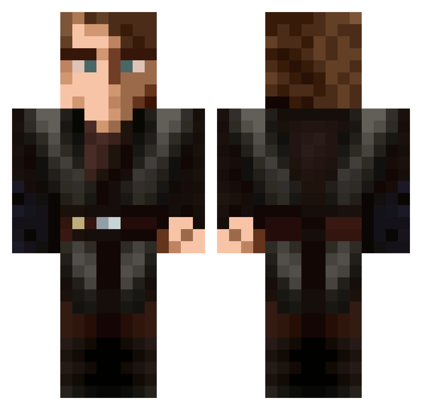 lesniper2000 Minecraft skin, front and back view