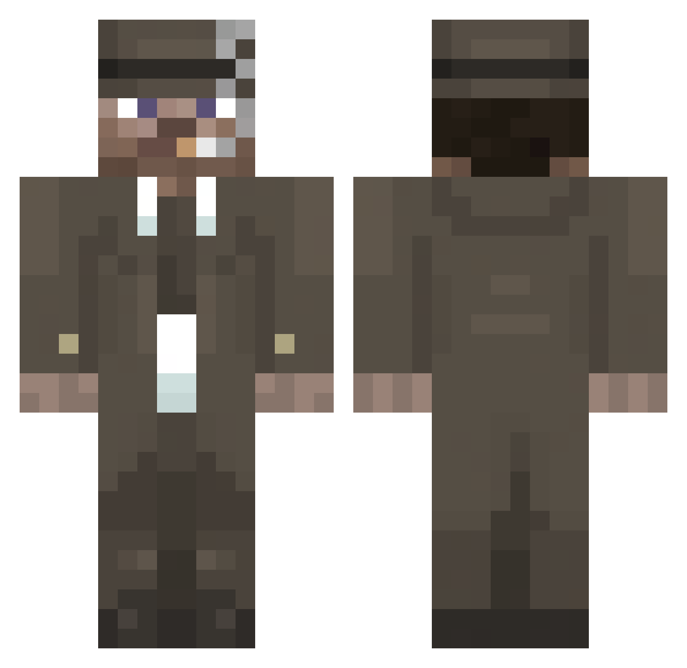 DerKnabe69 Minecraft skin, front and back view