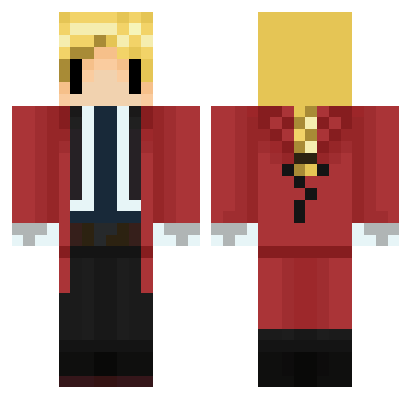 ApexCanadian Minecraft skin, front and back view