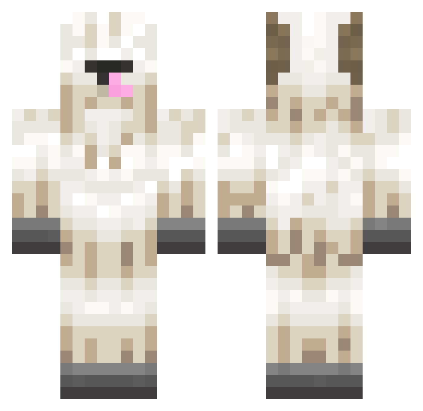 Koziol0 Minecraft skin, front and back view