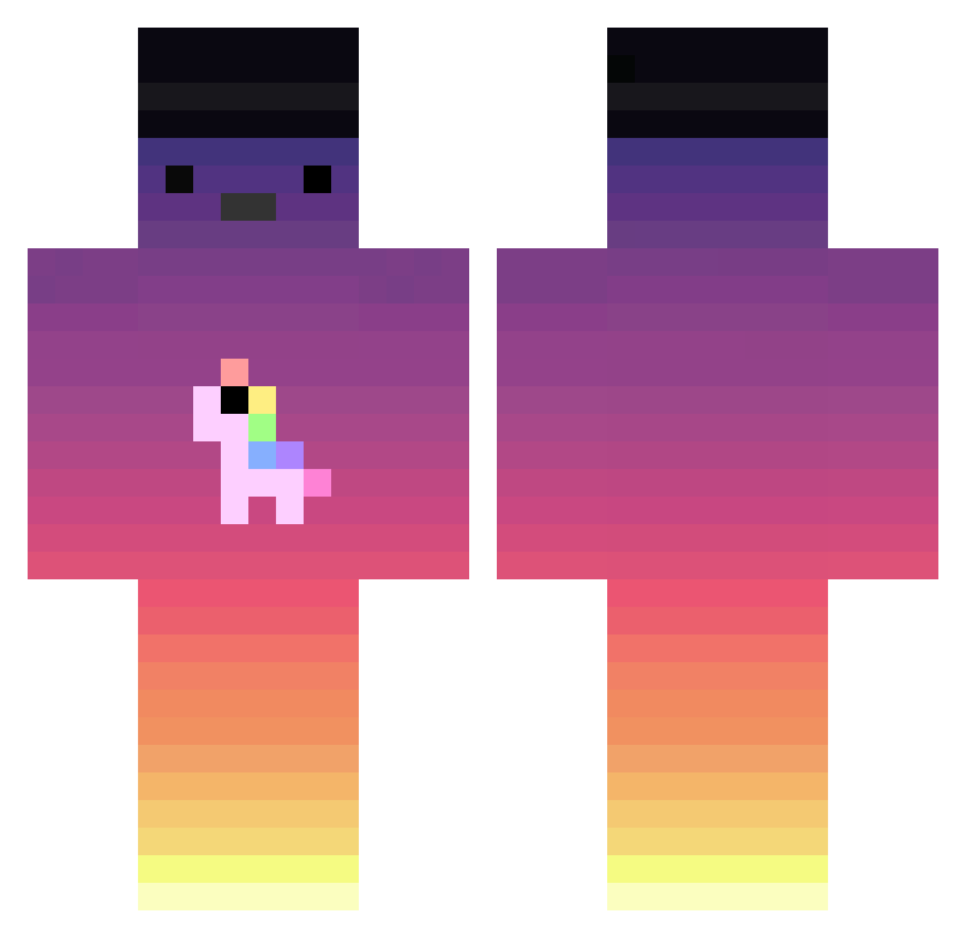 lukyluky123 Minecraft skin, front and back view