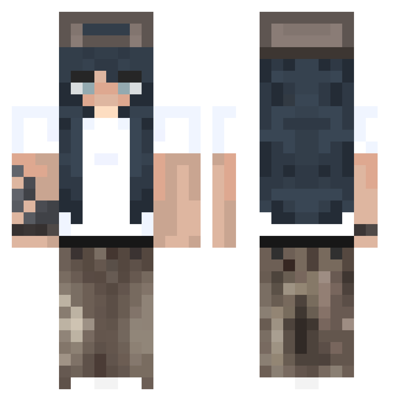 larissahk Minecraft skin, front and back view