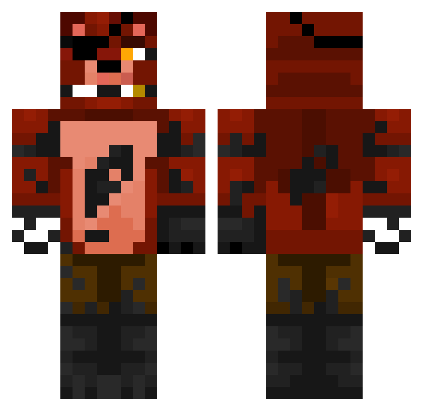 kamuilxl Minecraft skin, front and back view