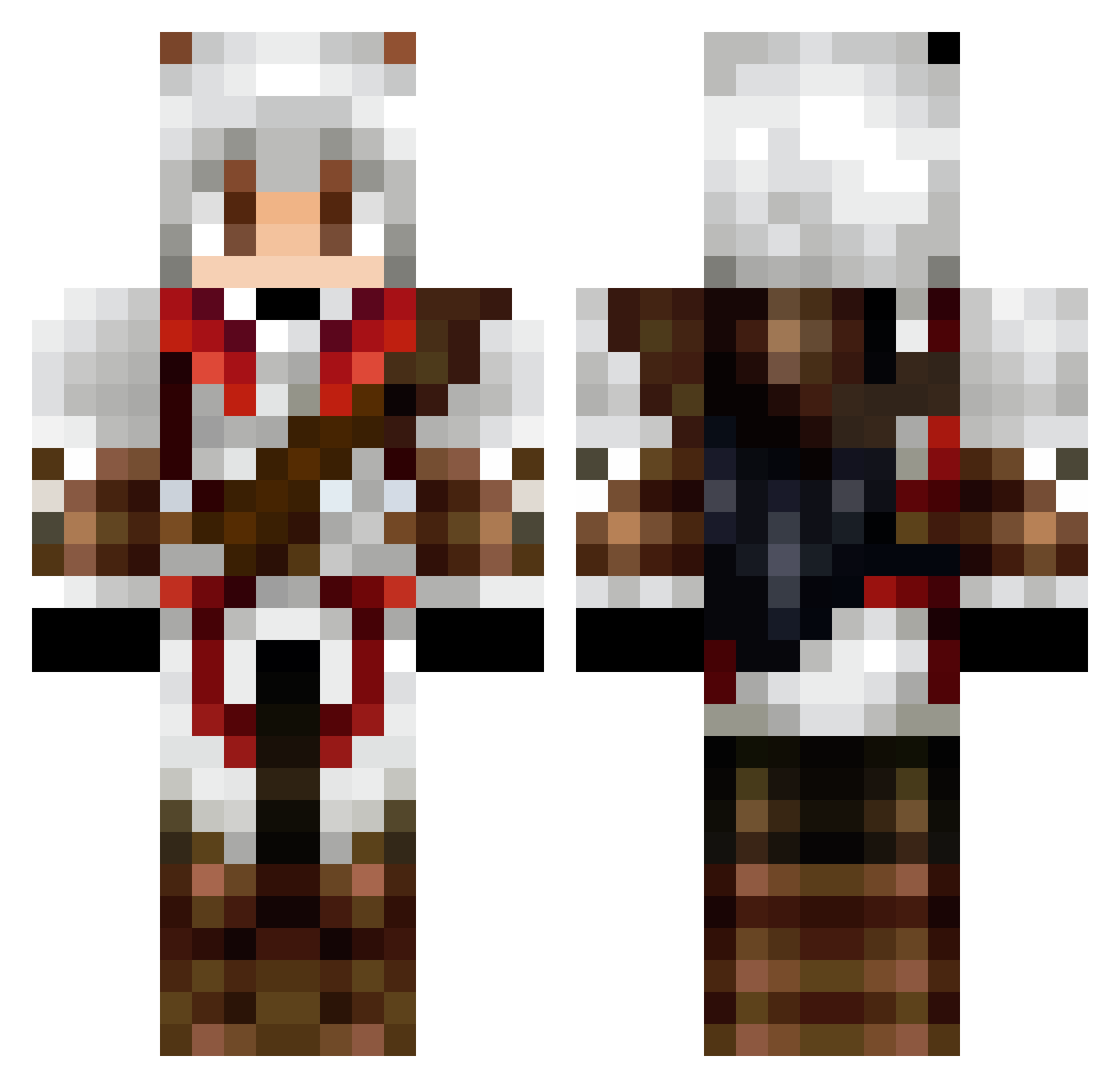 APEX7 Minecraft skin, front and back view
