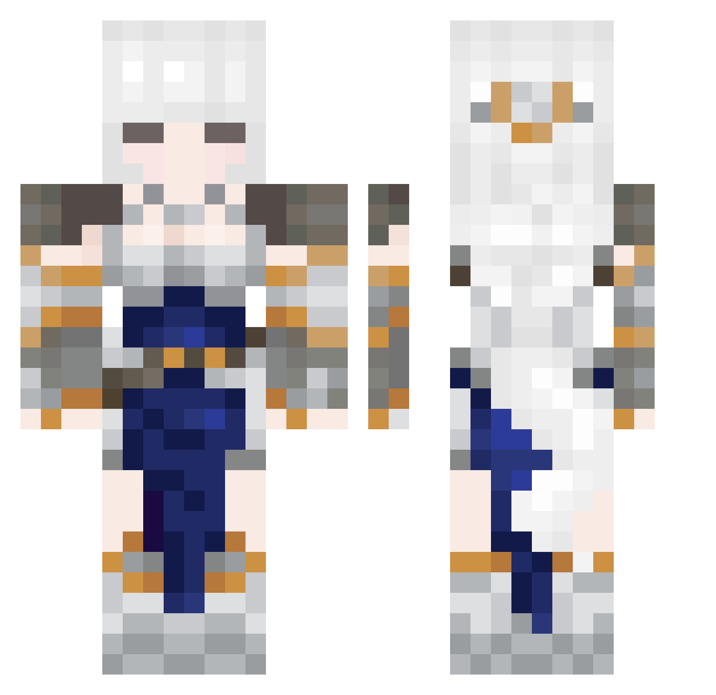 HKar030 Minecraft skin, front and back view