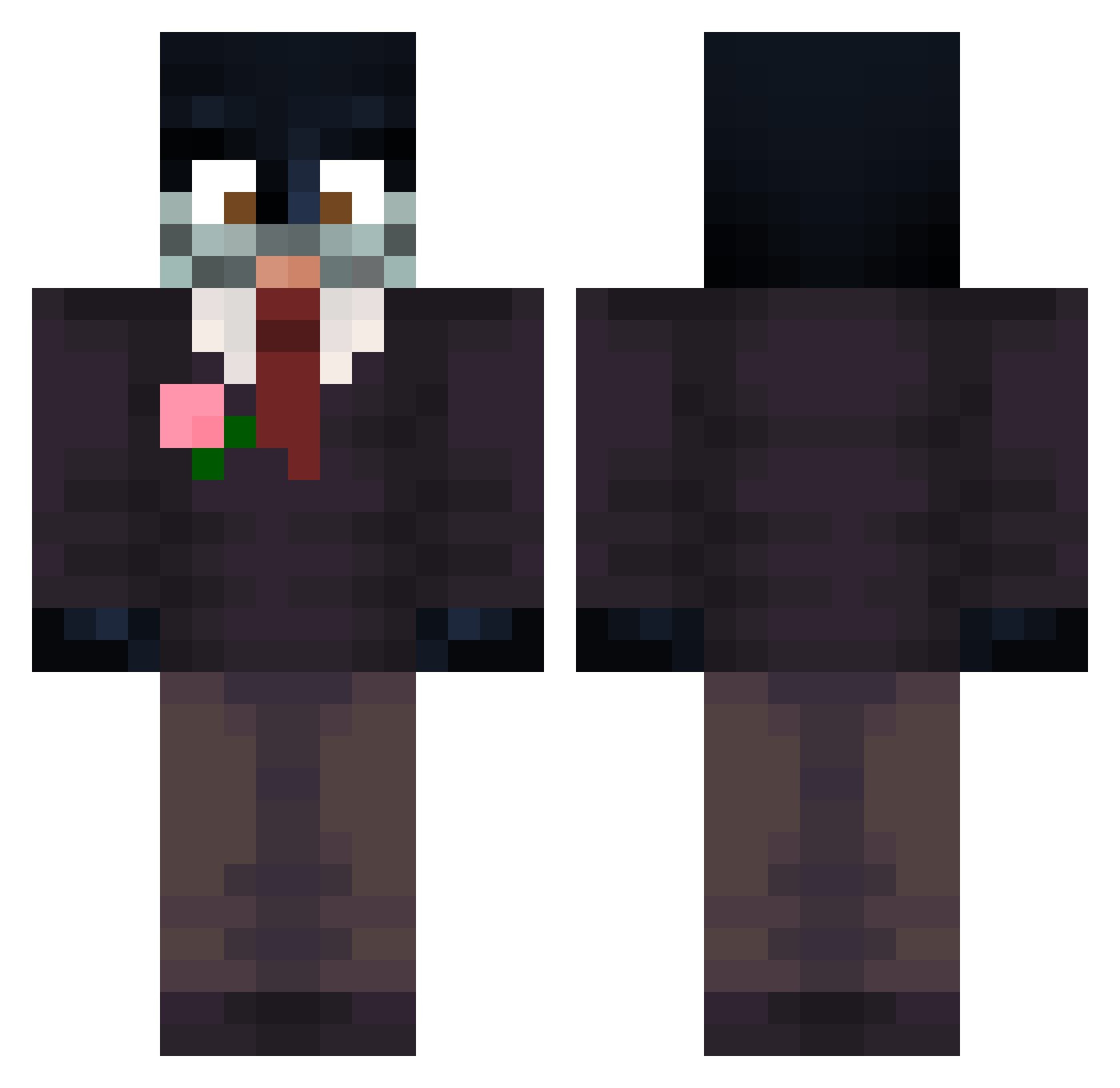 AkagiLeRenard Minecraft skin, front and back view