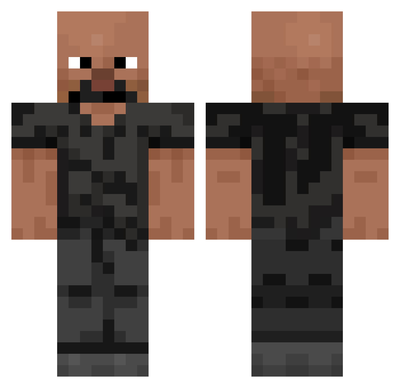 Trevoren Minecraft skin, front and back view