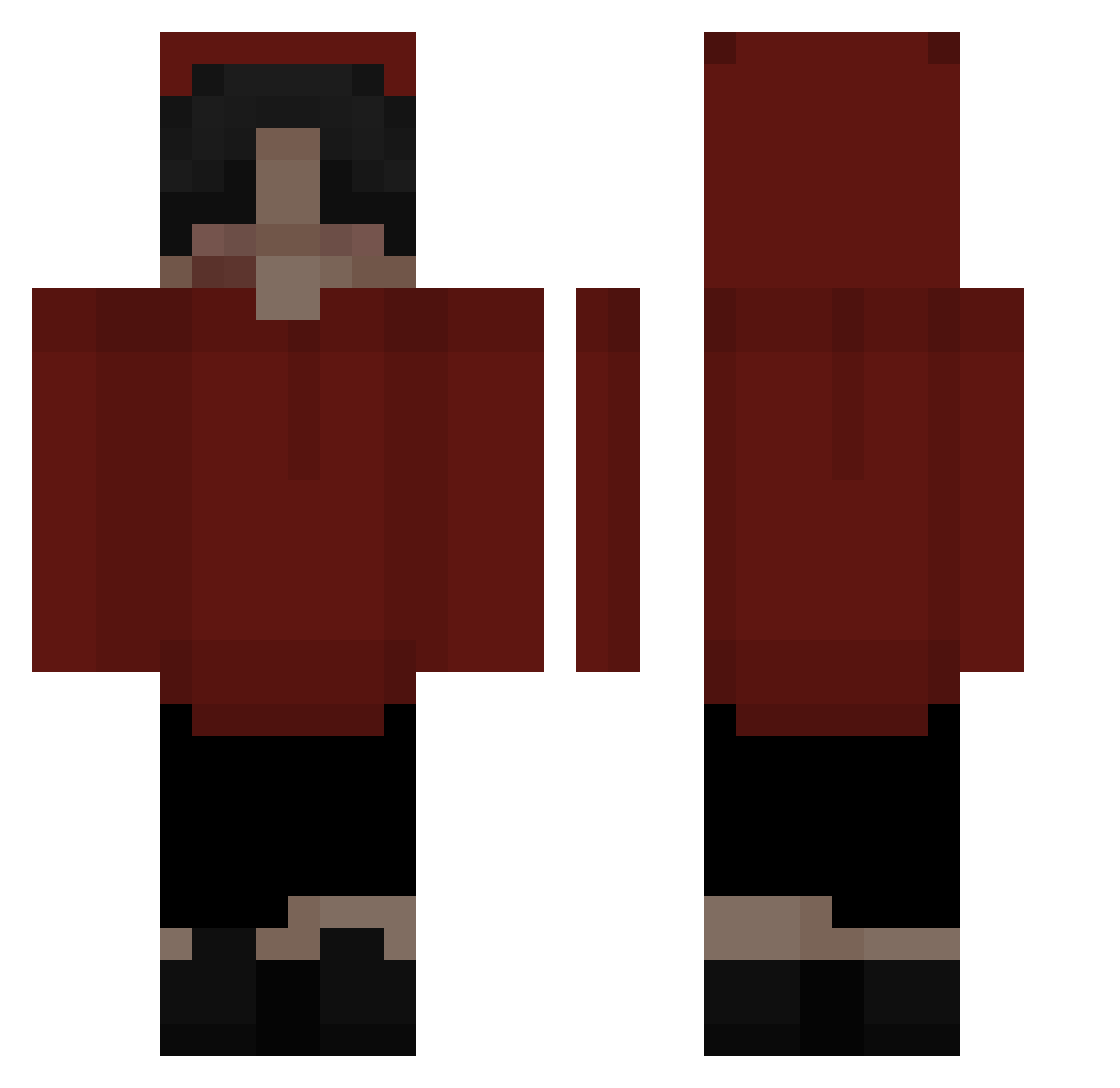 SD_Sefaha Minecraft skin, front and back view
