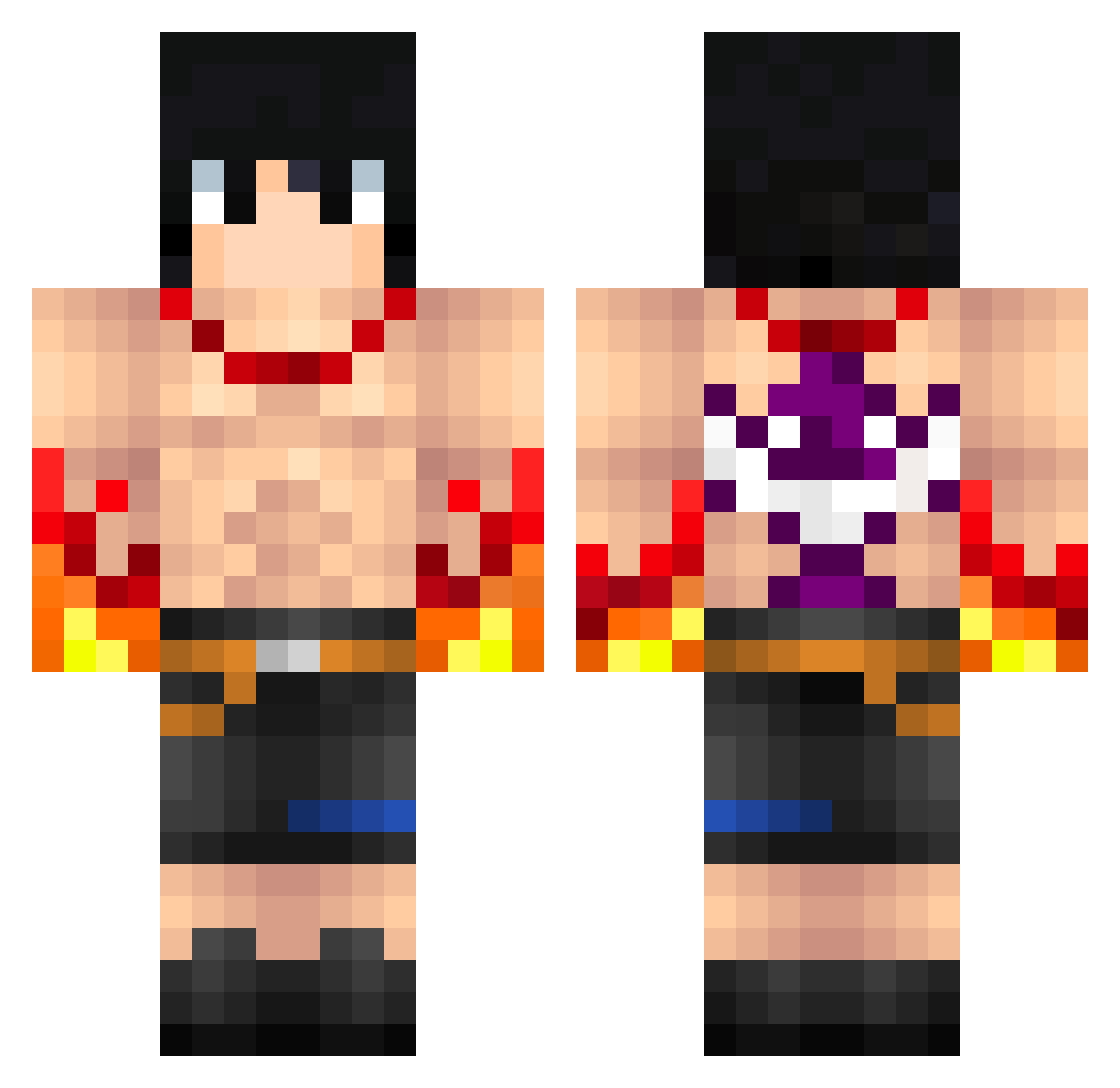 yasuhiko2 Minecraft skin, front and back view
