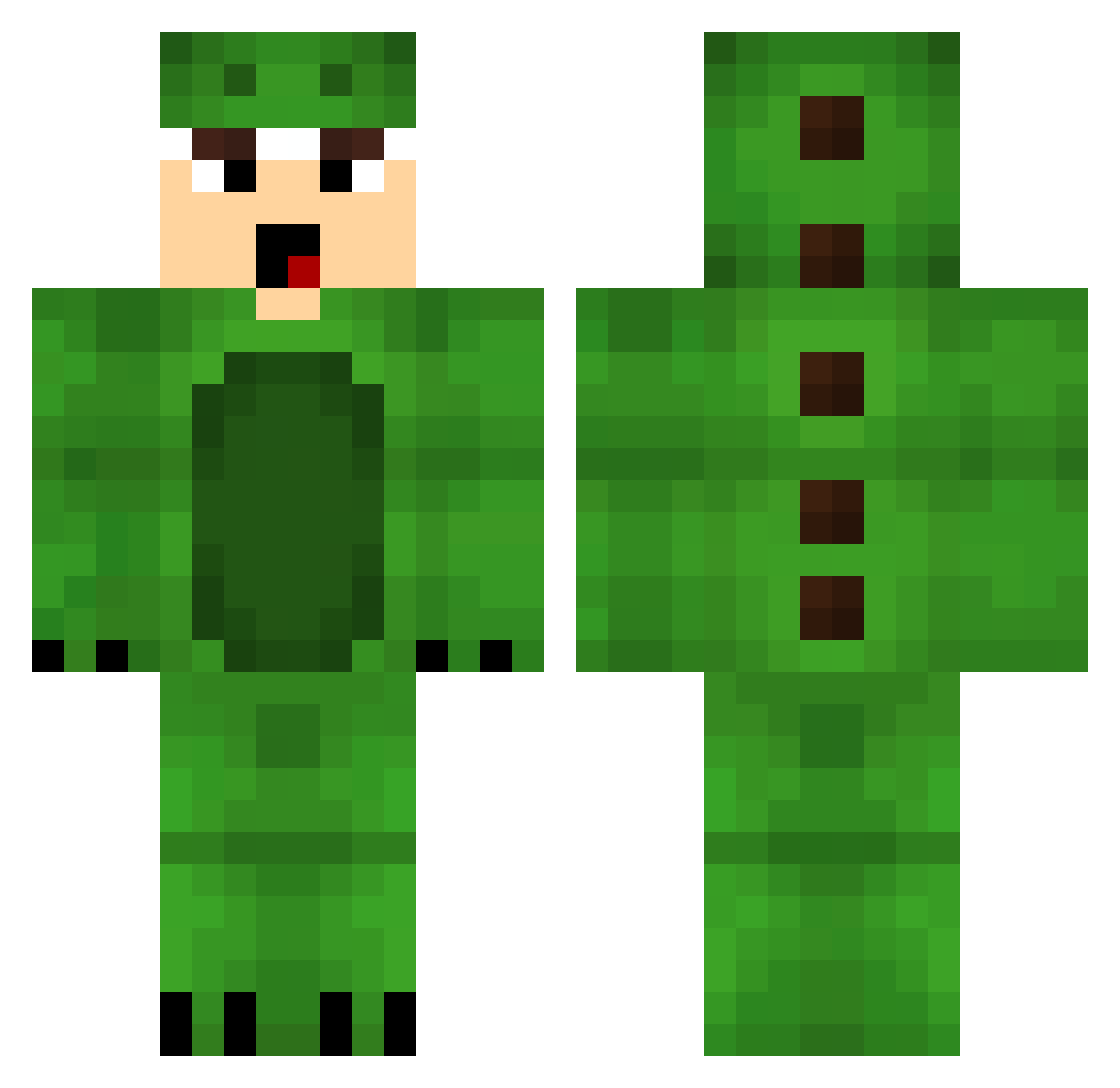 DarkEagle Minecraft skin, front and back view