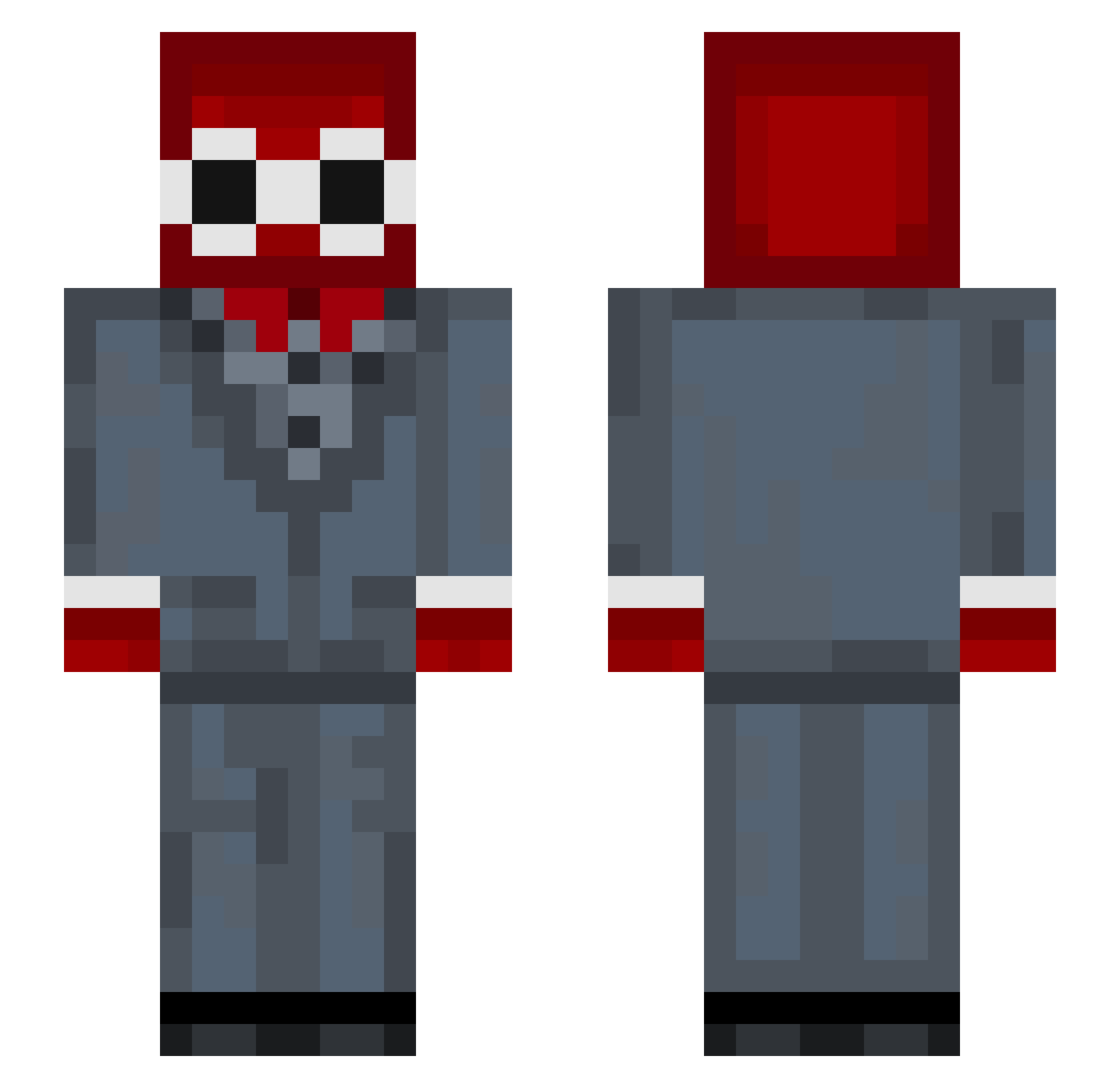alaryaf Minecraft skin, front and back view
