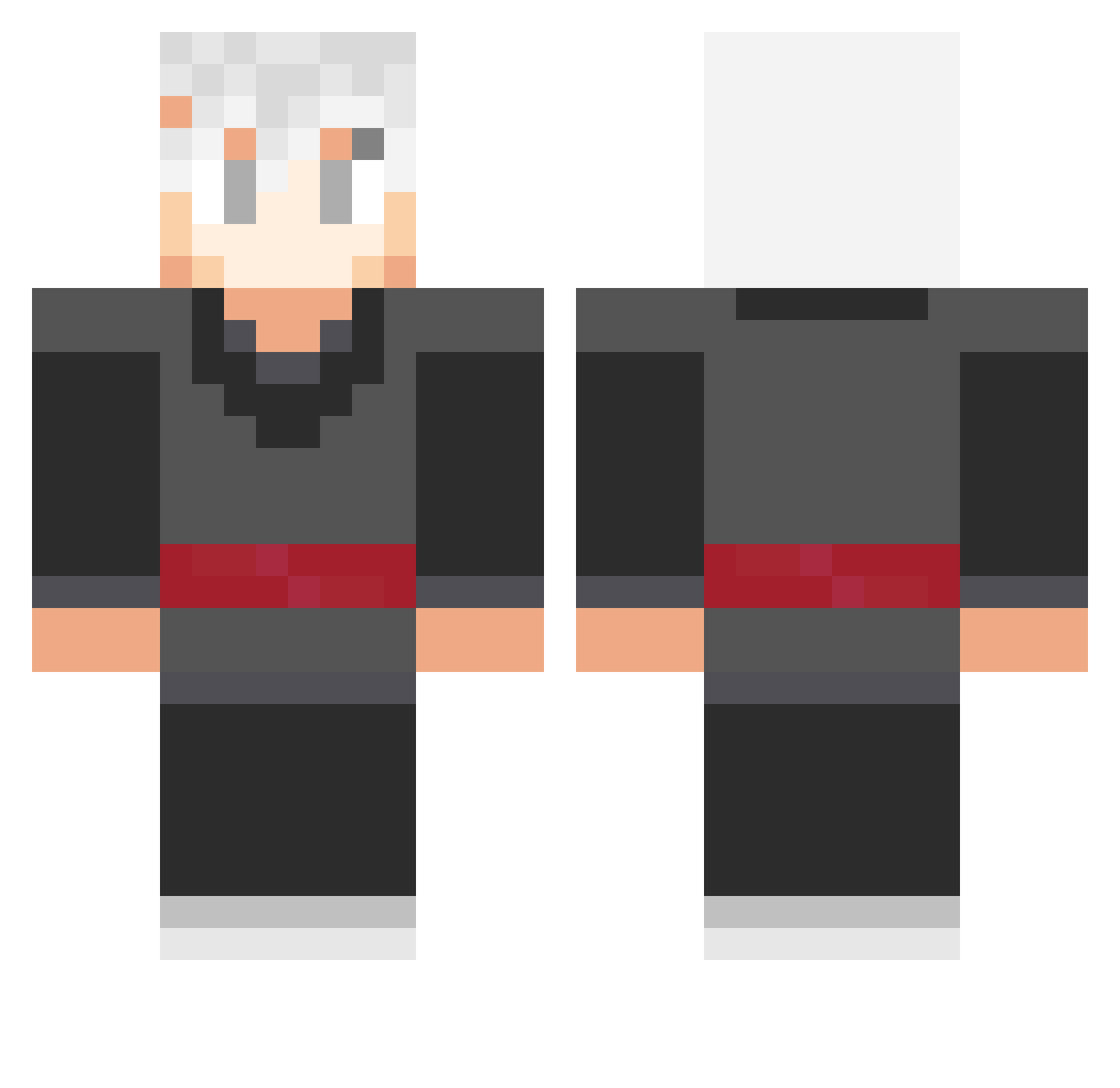 DerpTerd Minecraft skin, front and back view
