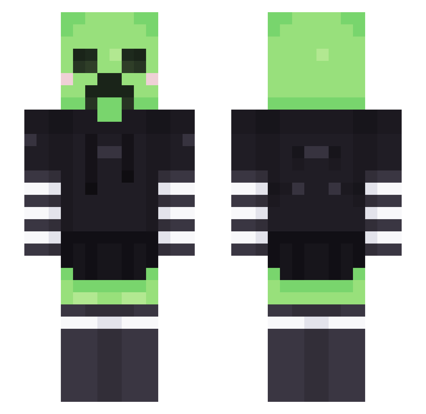 RankkuriRane Minecraft skin, front and back view