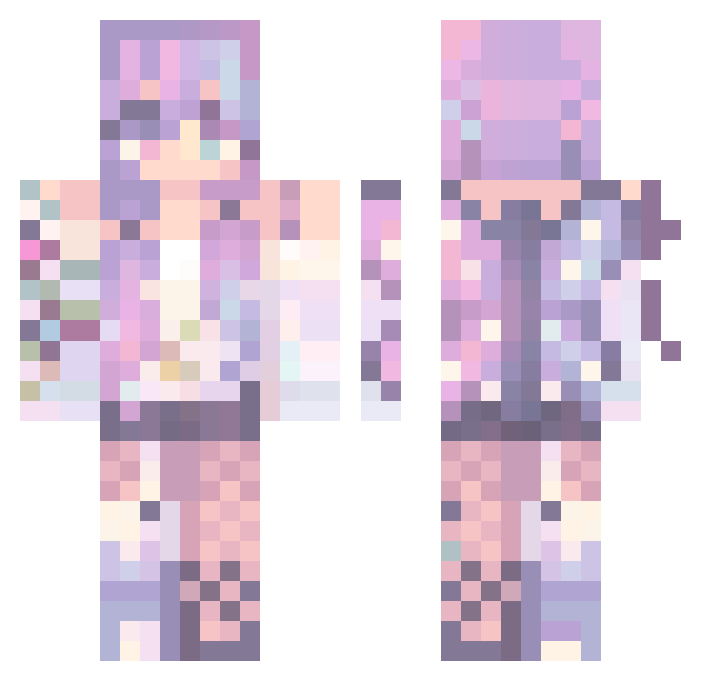 elaravoid Minecraft skin, front and back view