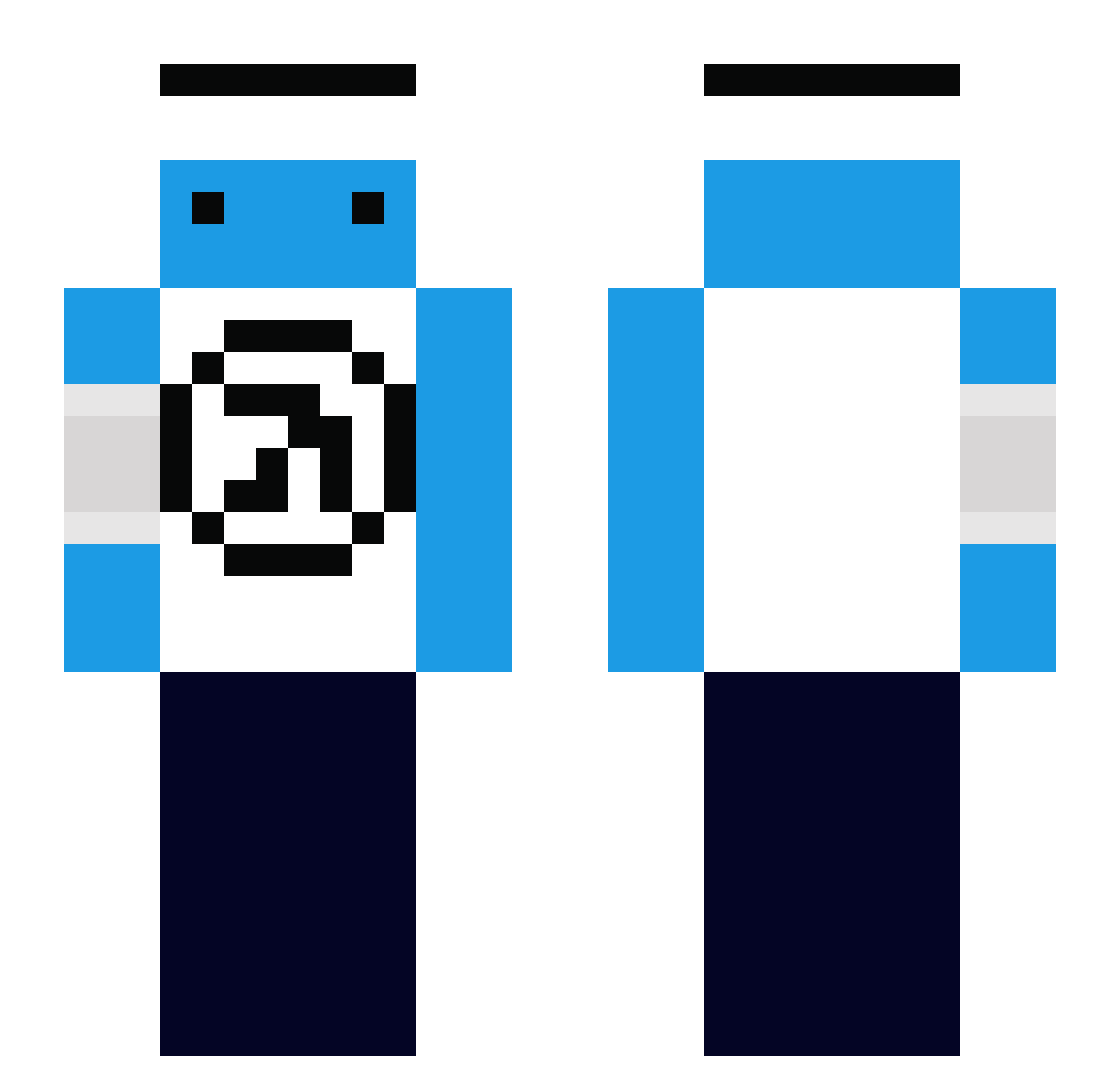 nxafr Minecraft skin, front and back view