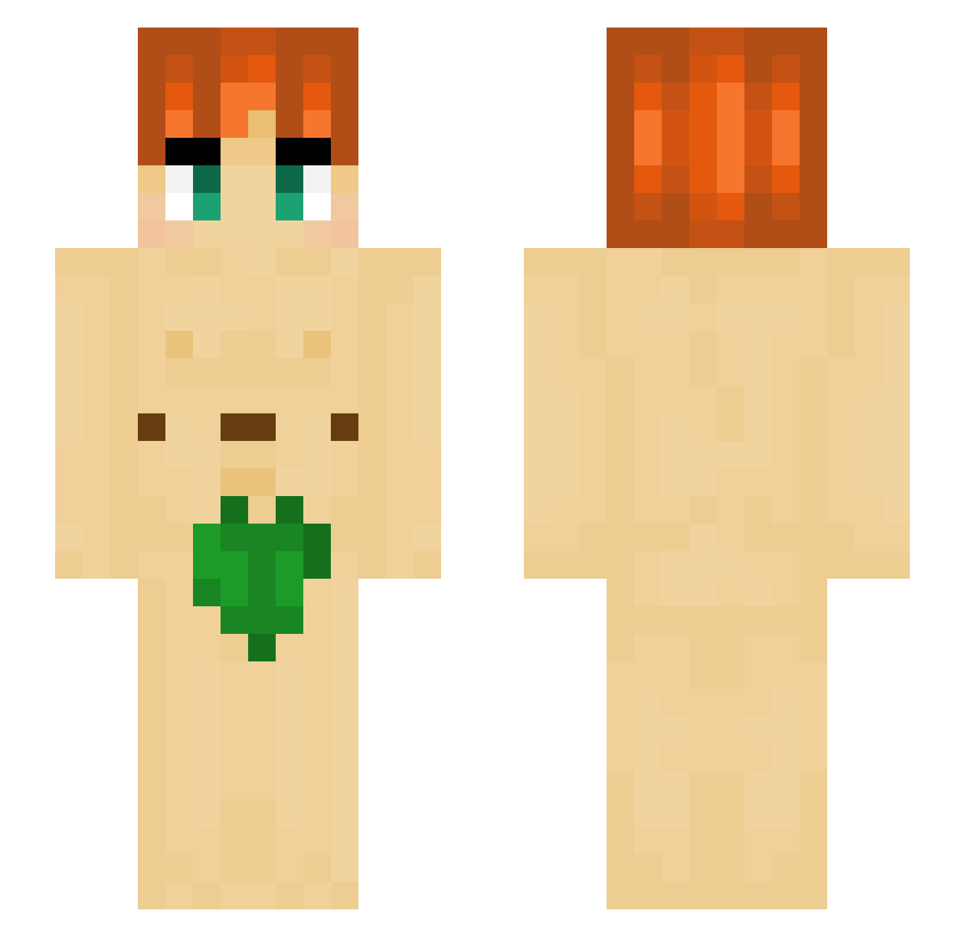CritCrit Minecraft skin, front and back view