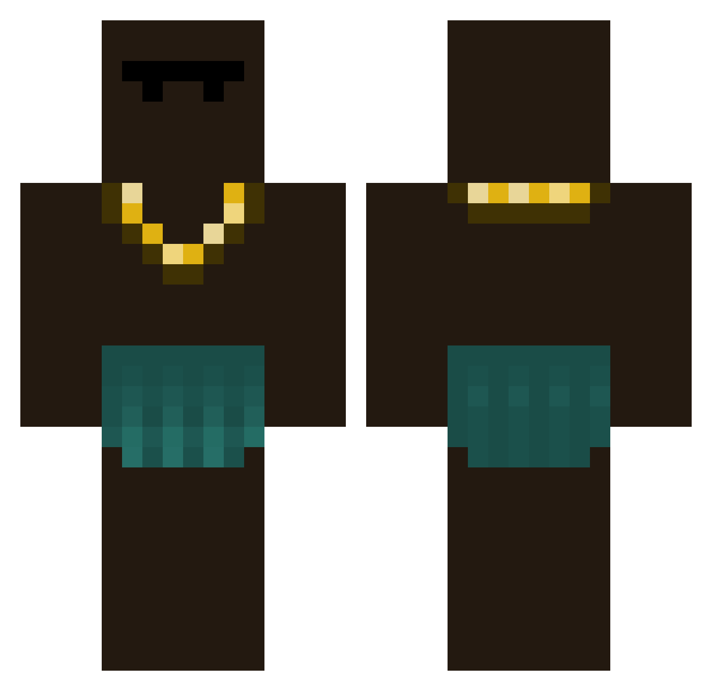 Stavotopia Minecraft skin, front and back view