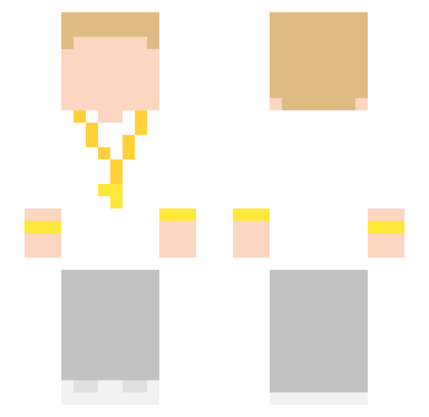 SrBeanutPutter Minecraft skin, front and back view