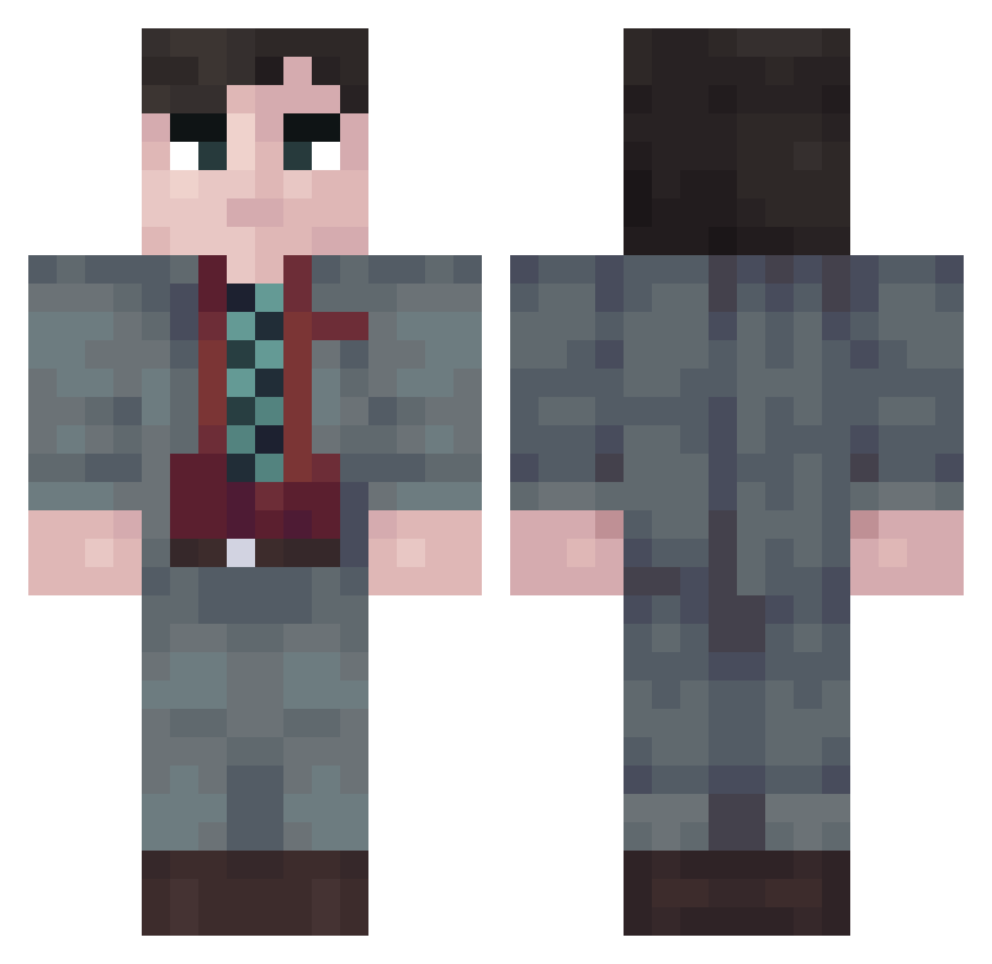 owtk Minecraft skin, front and back view