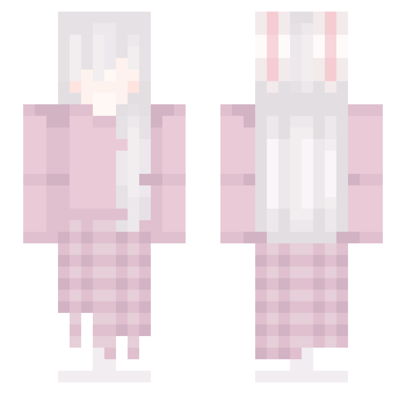 chocimilk Minecraft skin, front and back view