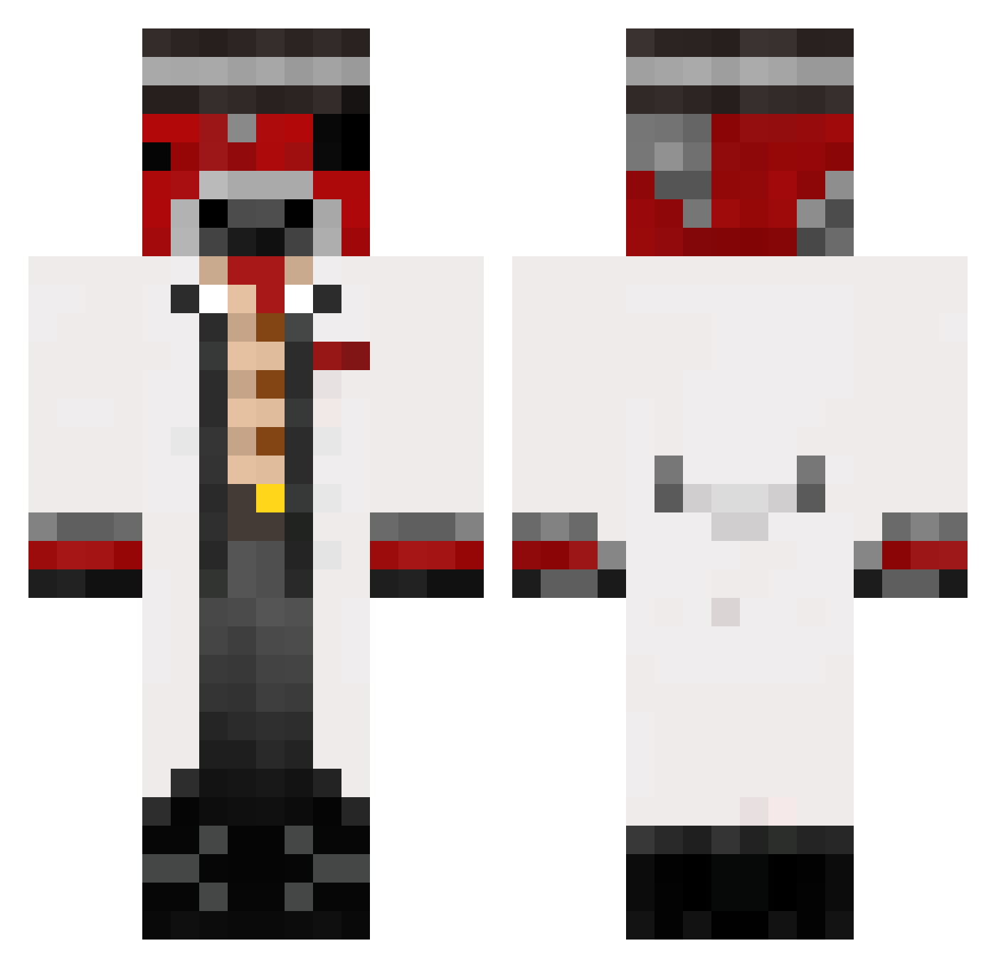 Liukkoo Minecraft skin, front and back view