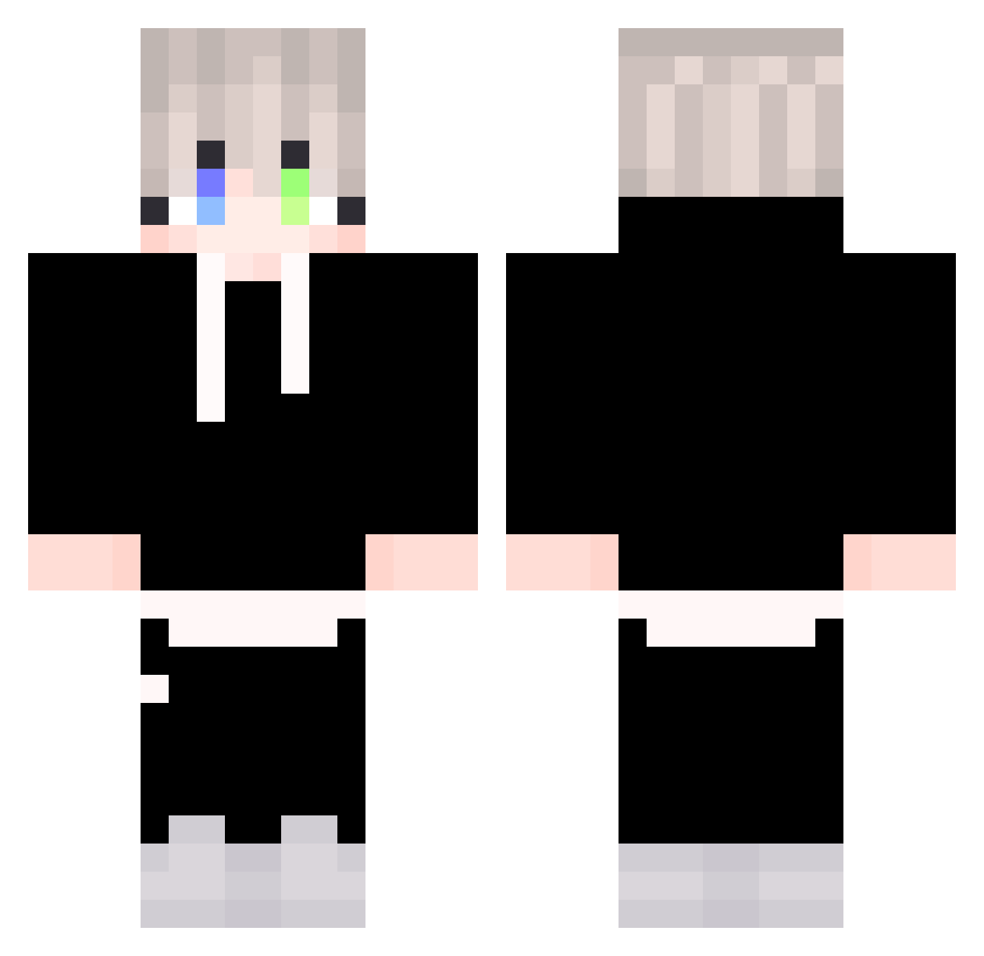 FIX7174 Minecraft skin, front and back view