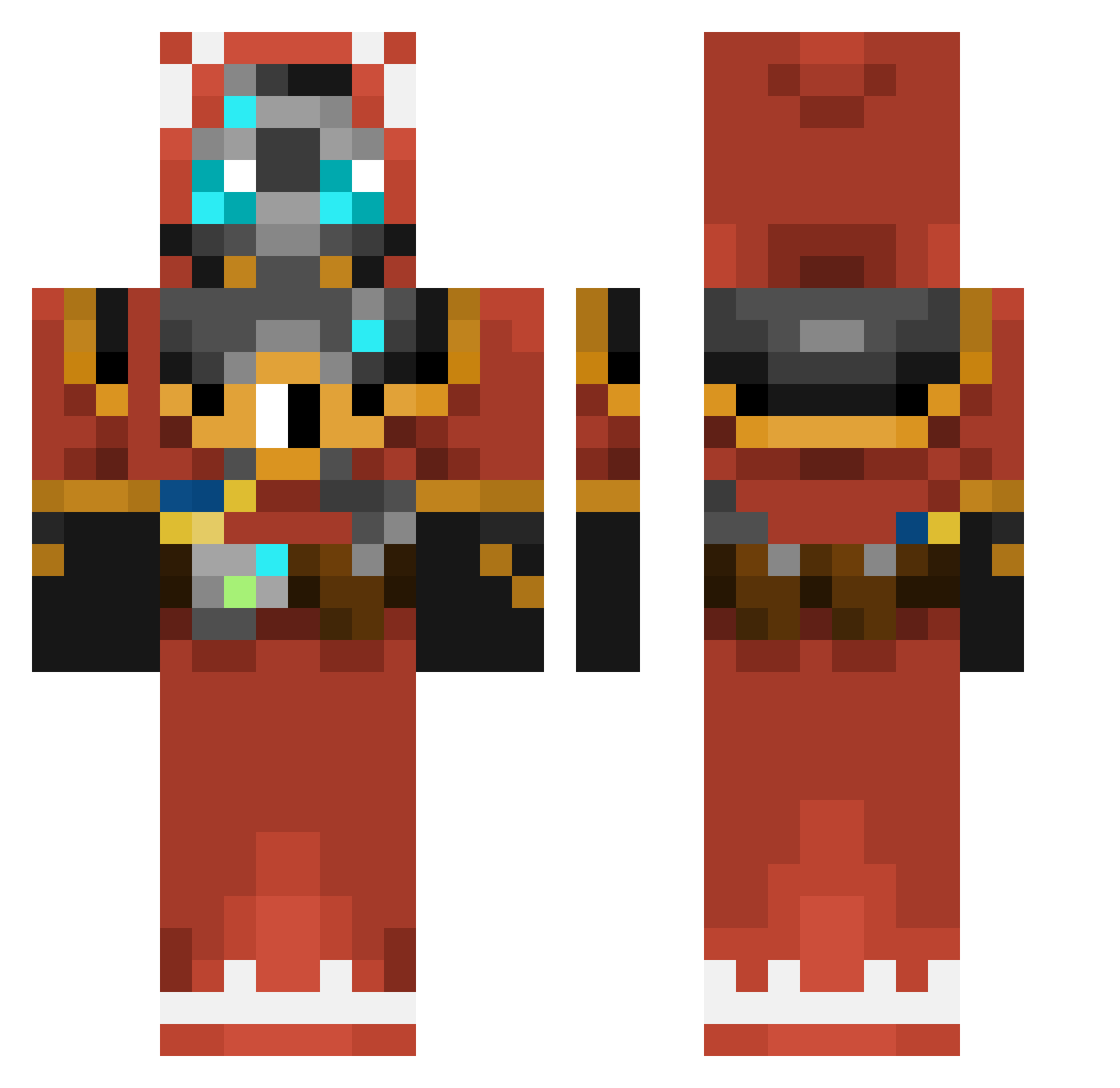 WORLD_WAV Minecraft skin, front and back view