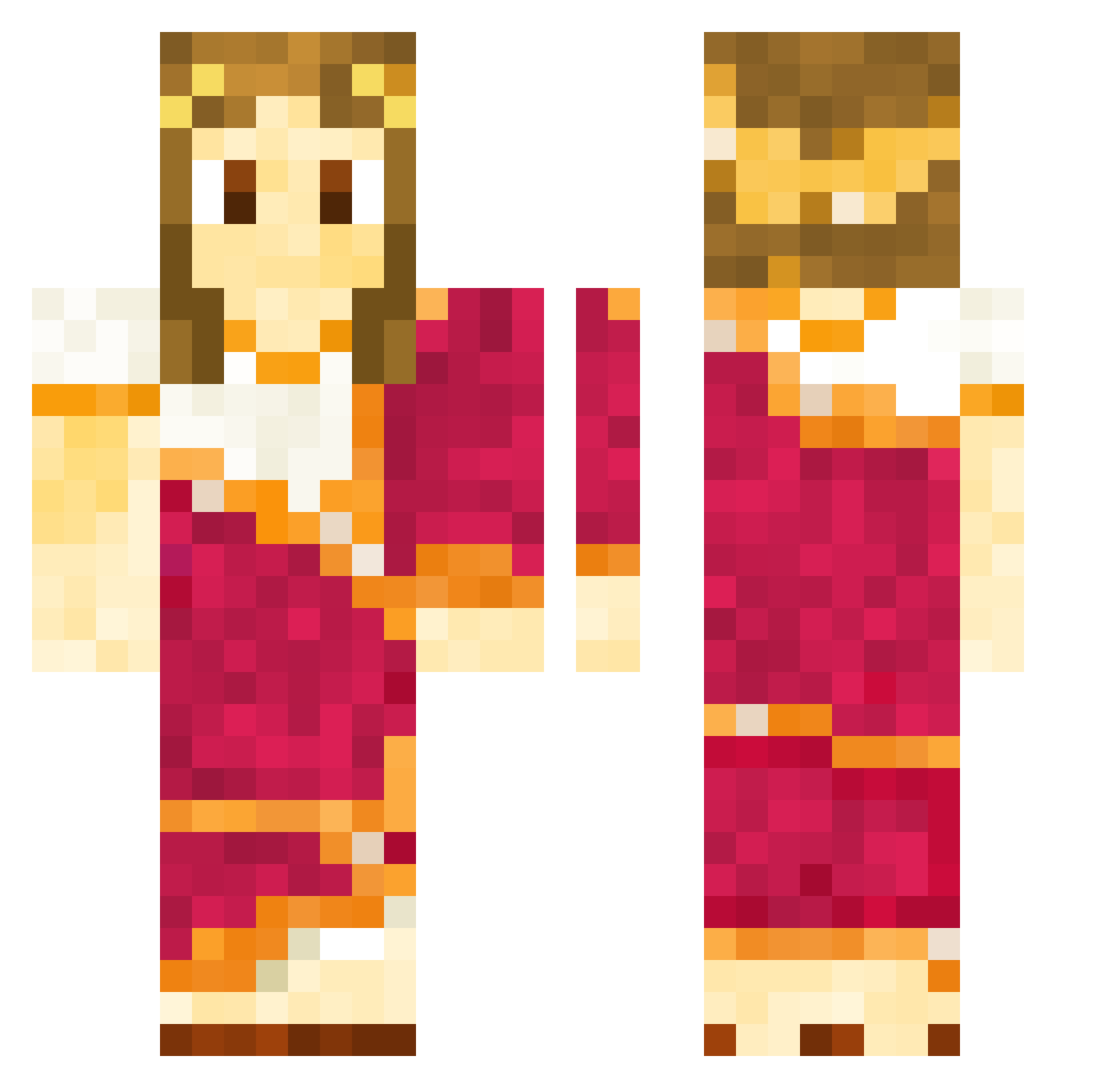 MissMark Minecraft skin, front and back view