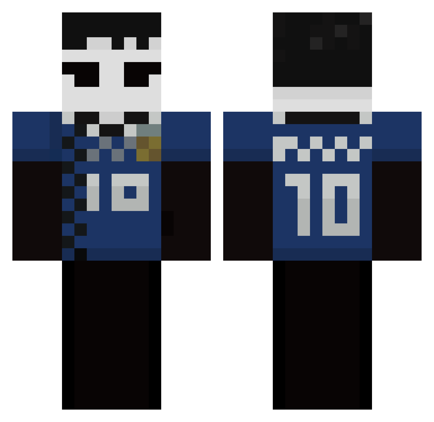 thliam13 Minecraft skin, front and back view