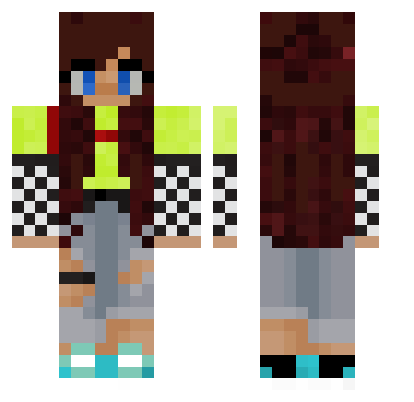 beluciuu Minecraft skin, front and back view