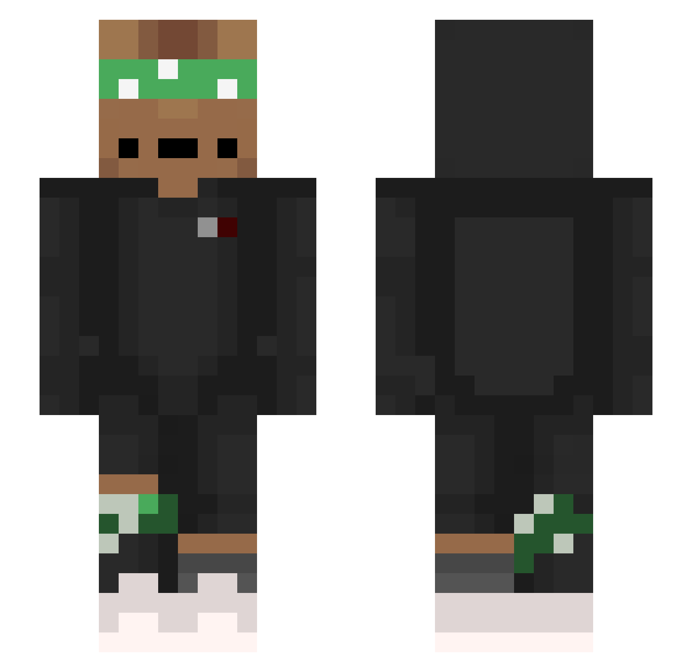 4FLIP Minecraft skin, front and back view