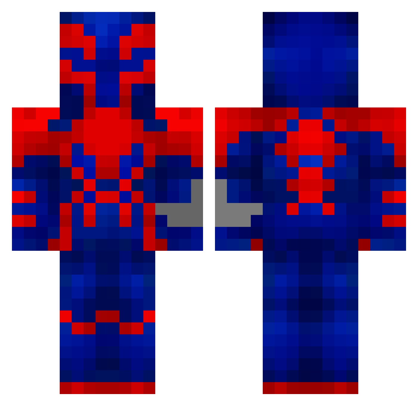 Darg04 Minecraft skin, front and back view