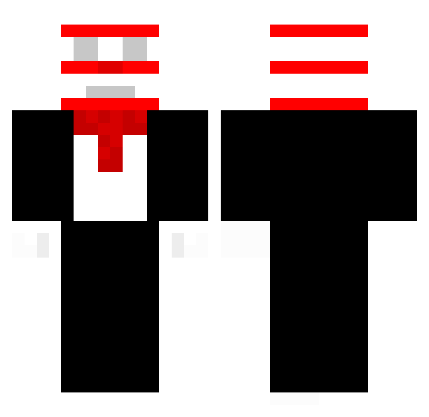 Legid56 Minecraft skin, front and back view