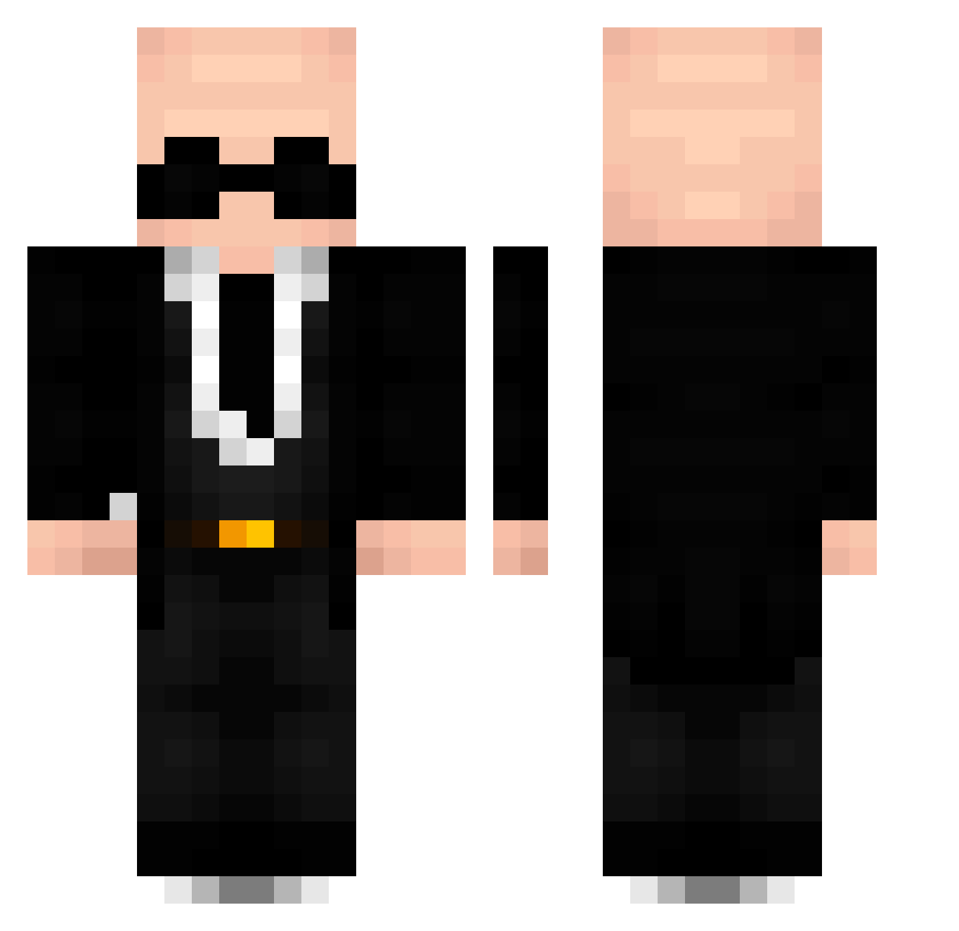 piagha Minecraft skin, front and back view