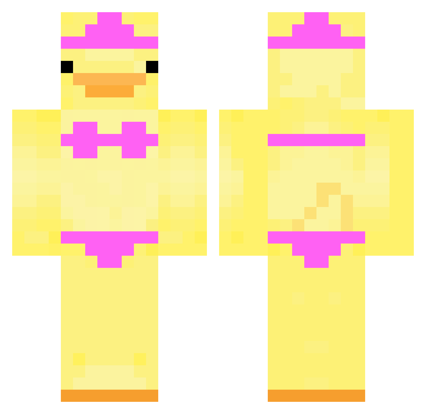T_TGun Minecraft skin, front and back view