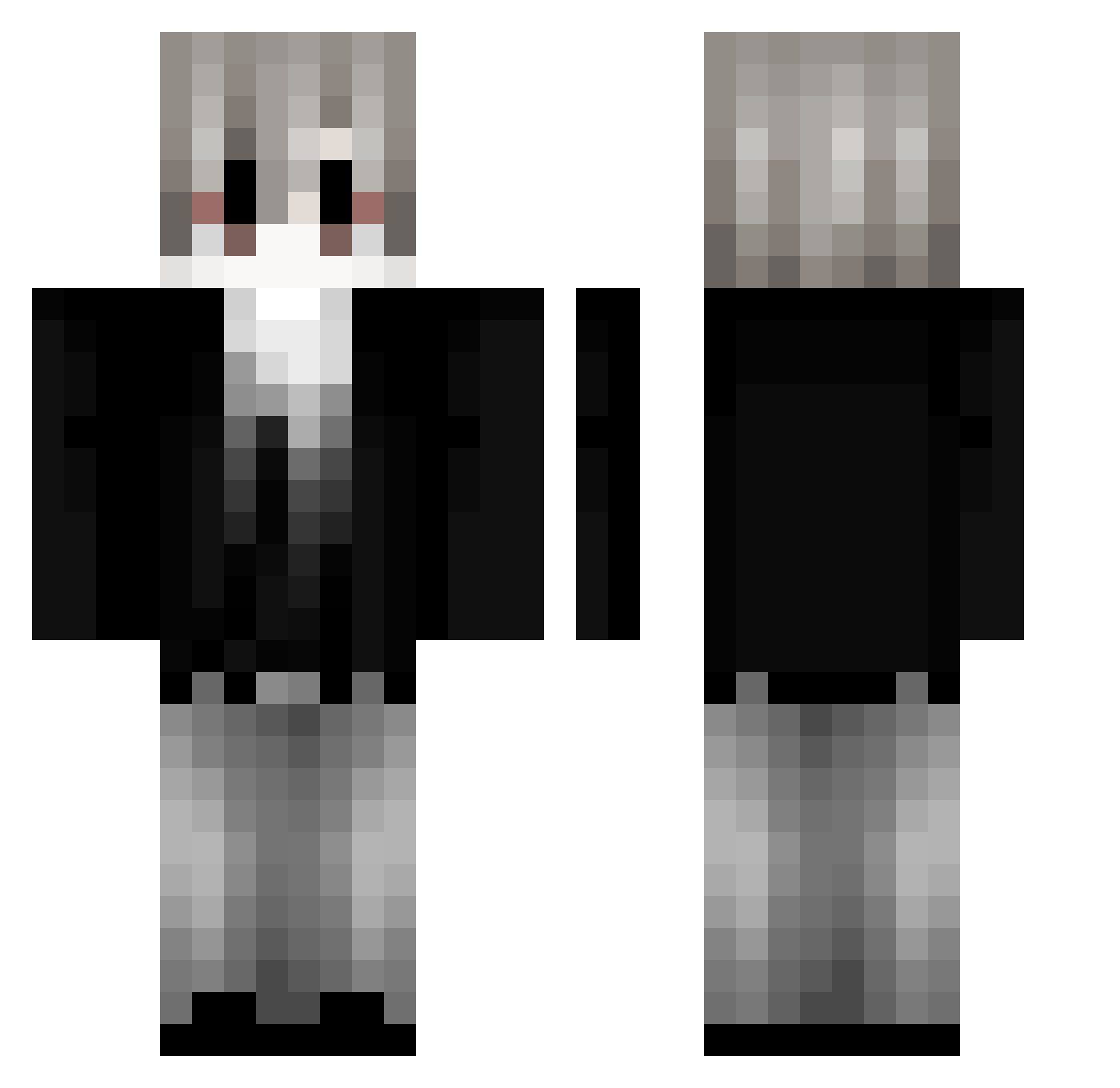 dvst_exe Minecraft skin, front and back view