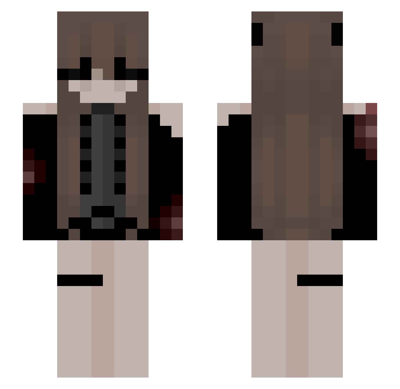 Snormy Minecraft skin, front and back view