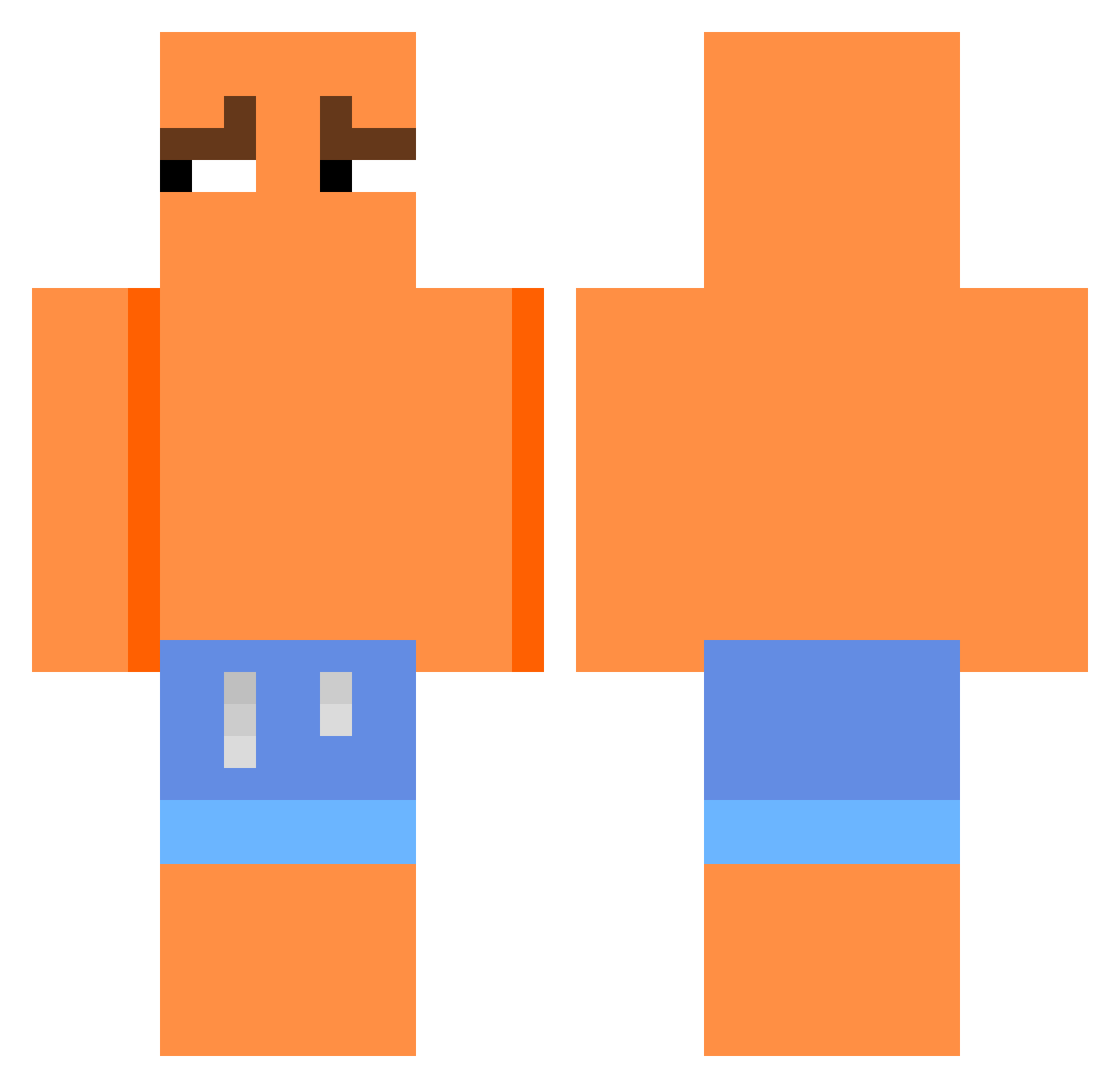 AntonBanton69 Minecraft skin, front and back view