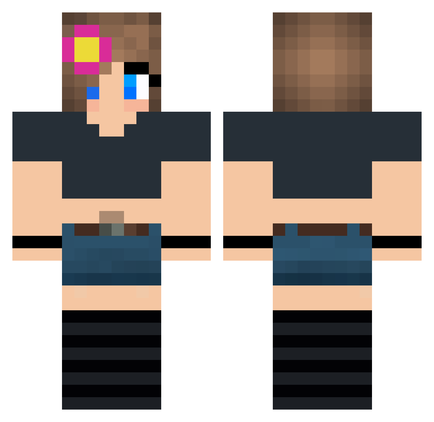 xPyrox13 Minecraft skin, front and back view