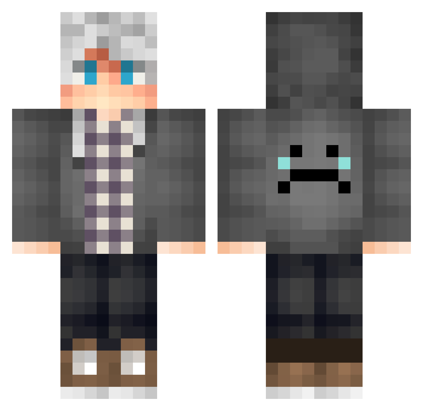 The_MamaD Minecraft skin, front and back view