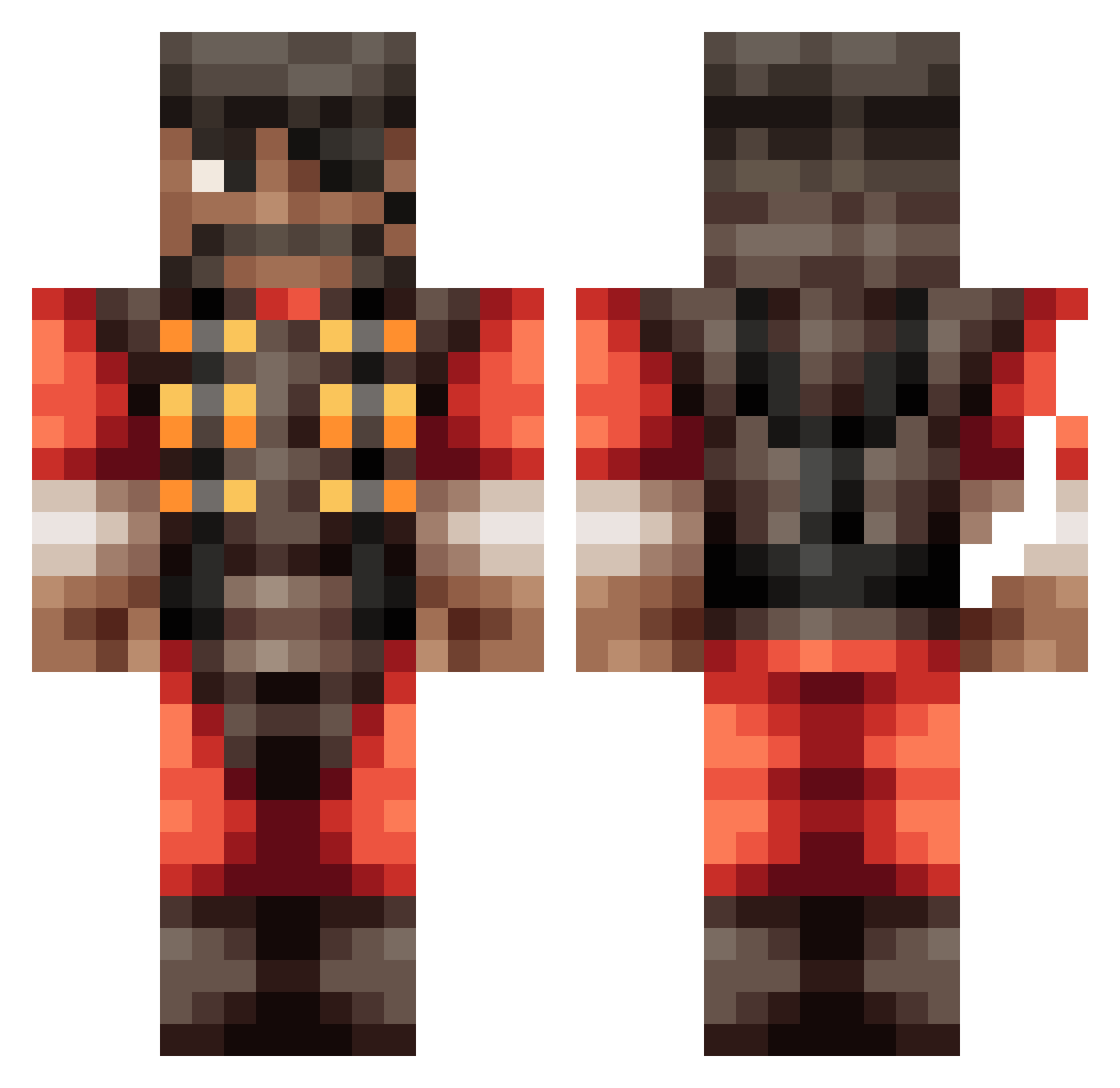 Princelwd Minecraft skin, front and back view
