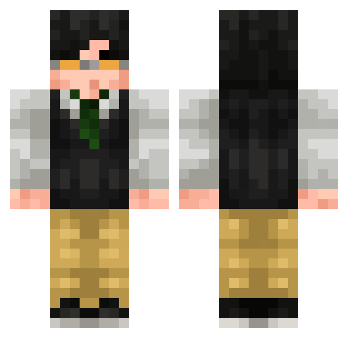 HAMOUDG4MER Minecraft skin, front and back view