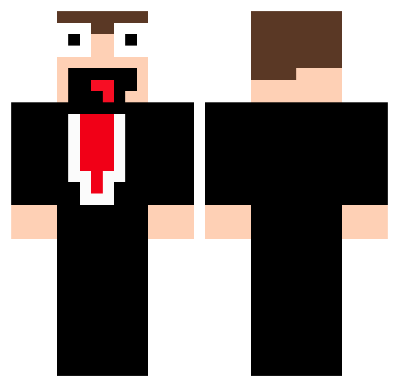 Larry_P0tter Minecraft skin, front and back view